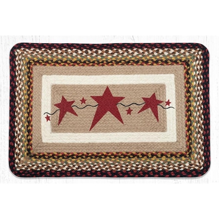Palacedesigns 20 x 30 in. PP-19 Primitive Stars Burgundy Oblong Patch PA2847810